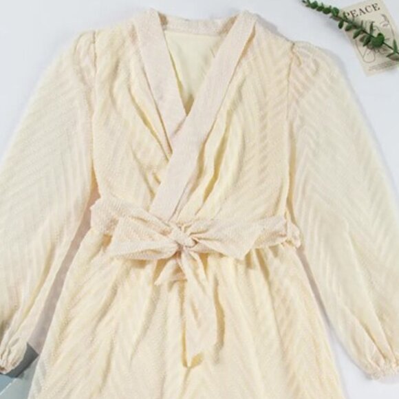 Surplice Long Sleeve Mini Dress - Picture 11 of 15